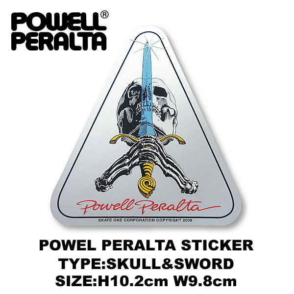 POWELL PERALTA Skull&Swordステッカー