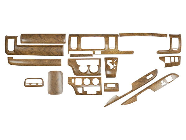 ハイエース 200系 1型 2型 3型 標準ボディ用 ナチュラルウッド調 インテリアパネル16P ステアリング シフトノブ セット