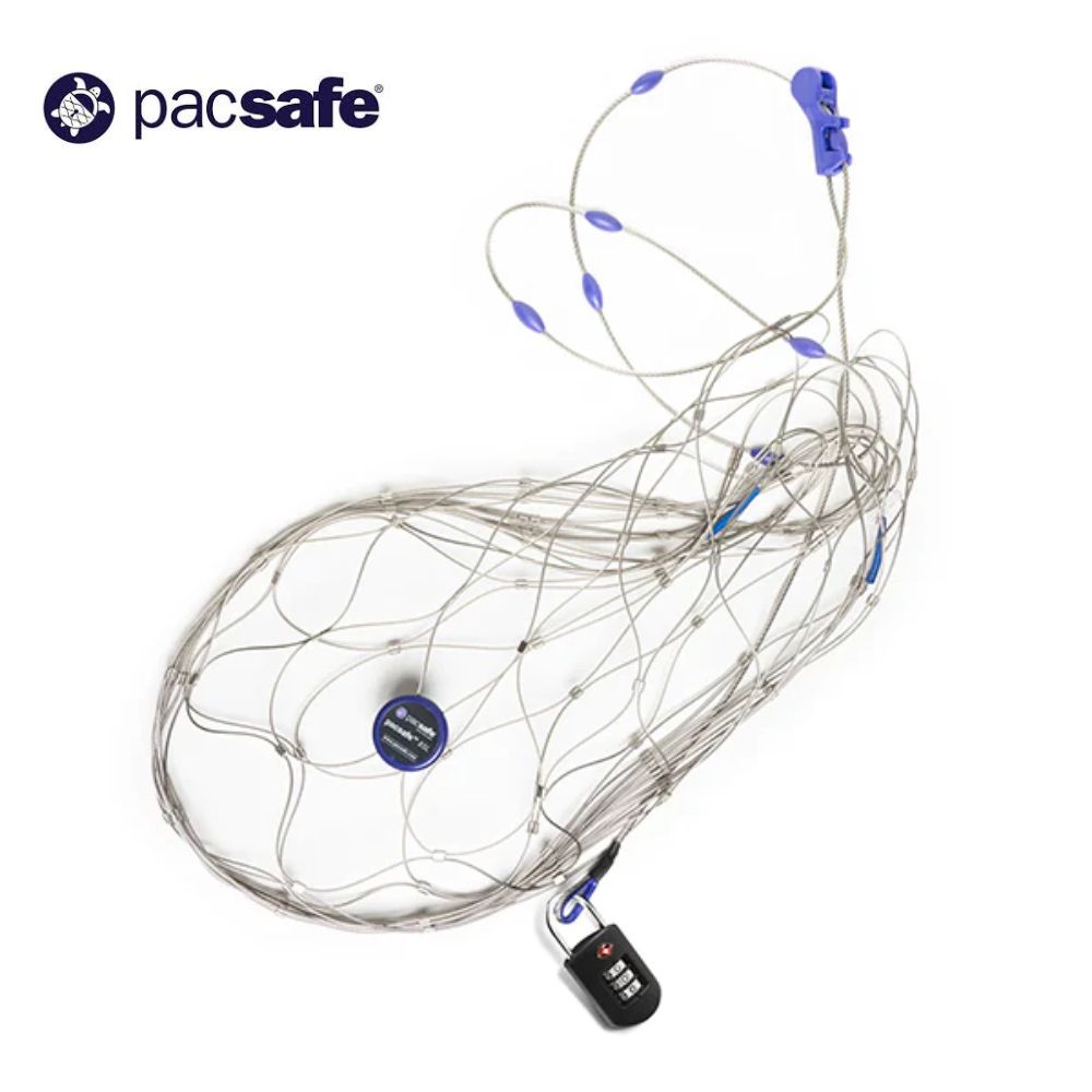 ステンレス製メッシュでバッグ全体を包み込み、大切な荷物を盗難から守るセキュリティアイテムです。 主流サイズのバックパックやソフトラゲッジ、ダッフルバッグなどに対応する丈夫で拡張可能なデザイン。 小型バッグで旅をするトラベラーから、アウトドアやアドベンチャートラベル、ダイビングやパラグライダーなどギアを伴う長期旅行まで、用途に応じて選べる2サイズ展開です。 【 製品情報 】 ■品名：パックセーフ 55／85 ■パックセーフ55 対応容量：約22～55L ■パックセーフ55 重量：500g ■パックセーフ55 収納サイズ：14×10×5cm ■パックセーフ85 対応容量：約55～85L ■パックセーフ85 重量：580g ■パックセーフ85 収納サイズ：16×10×5cm ■付属品：パッドロック、キャリーポーチ