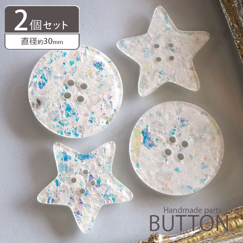 【2個入り】 プラスチック ボタン 30