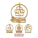 ゆらゆら空枠 スノードーム 全4種 BLAZE レジン枠 フレーム カン付き メタルチャーム 金属チャーム アクセサリー パーツ ゴールド ハンドメイド クラフ...