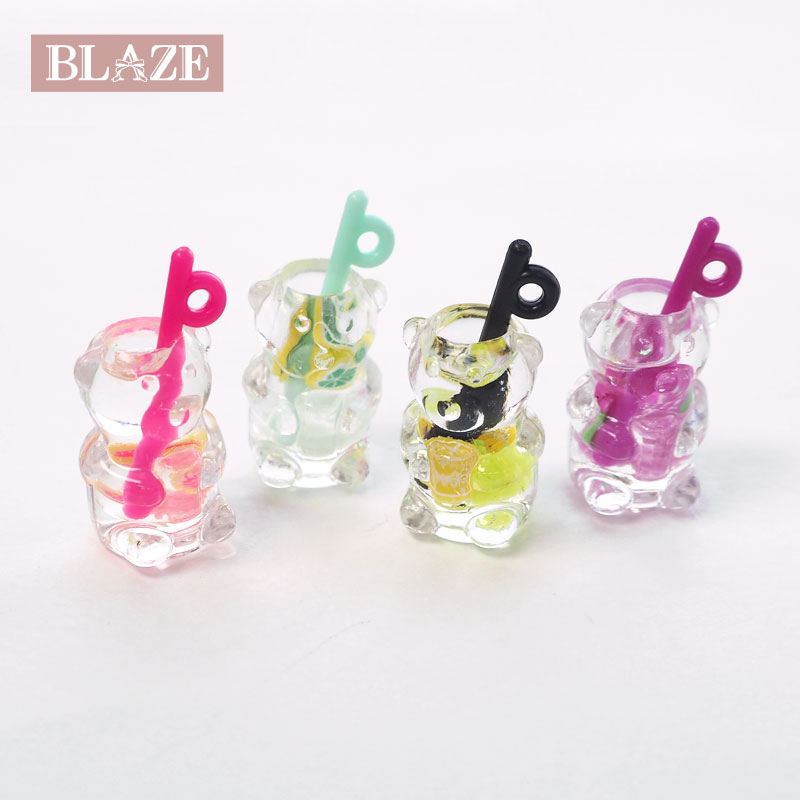 樹脂チャーム ベアー ソーダ クリア くま チャーム アクセサリーチャーム アクセサリーパーツ パーツ ..