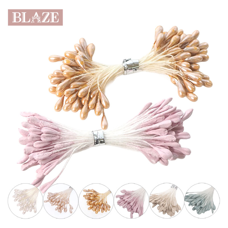 フラワーペップ 約40本 パール BLAZE ハンドメイド アートフラワー 造花 花芯 花材 パーツ つまみ細工 ..