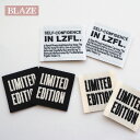 【2枚入り】ハンドメイド用 刺繍タグ モノクロ スクエア シンプル 英字 BLAZE ハンドメイド クラフト 手芸 手作り パーツ 材料 アレンジ 素材 かっこいい 文字 入園 入学 縫い付け 商用利用可能 ワンポイント 小物 カバン アイボリー ブラック ホワイト 約3×3cm 3×3.8cm