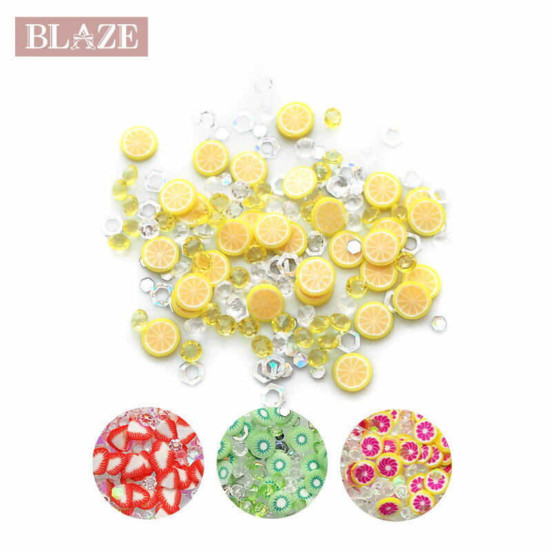 封入パーツ ミックスフルーツ 1．5g 全4種 BLAZE 商用利用可 レジン ネイル シャカシャカ シェイカー アクセサリー パーツ 副資材 DIY 素材 材料 ハンドメイド クラフト 手芸 手作り アレンジ ホログラム いちご ピンクグレープフルーツ レモン キウイ