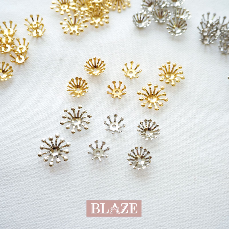 メタル パーツ フラワー 芯 ゴールド シルバー BLAZE ハンドメイド クラフト 手芸 手作り 材料 アクセサリー パーツ