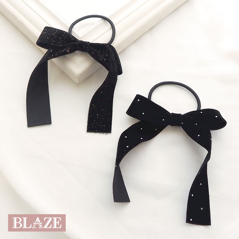 ヘアゴム ポニー ベロアりぼん リボン ヘアアクセサリー 髪留め 髪飾り まとめ髪 ヘアアクセ 大人 子ども 子供 キッズ 黒 ブラック ロングリボン ロング おしゃれ かわいい 人気 ブランド 秋 冬 カジュアル レディース 女の子 プチプラ シンプル ドット キラキラ 10/22発売