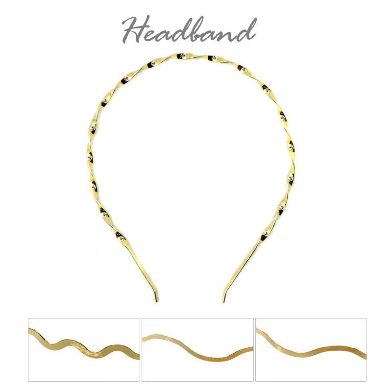 カチューシャ シンプル BLAZE ヘアアクセサリー ヘアアクセ ゴールド ウェーブ 細め 大人っぽい レディース 女性 髪飾り 細い おしゃれ かわいい シン...