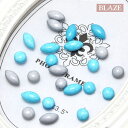 ネイル パーツ オーバル ・ラウンド 12個セット BLAZE 商用利用可能 ハンドメイド クラフト 手芸 手作り 素材 材料 装飾 アレンジ リメイク レジン...