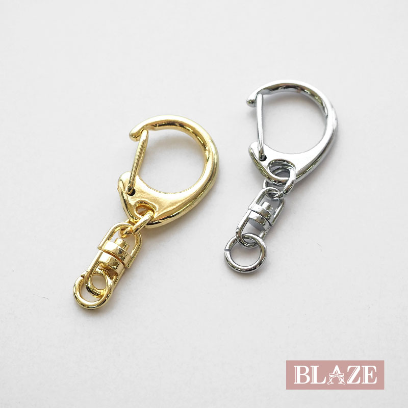 キーホルダー パーツ ナスカンタイプ 丸カン付き BLAZE