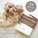 【550円福袋チケット対象】ミニシュシュ 2個 ・ ワイヤーポニー 1個セット ( ニュアンスカラー ) BLAZE ヘアアクセサリー ヘアアクセ