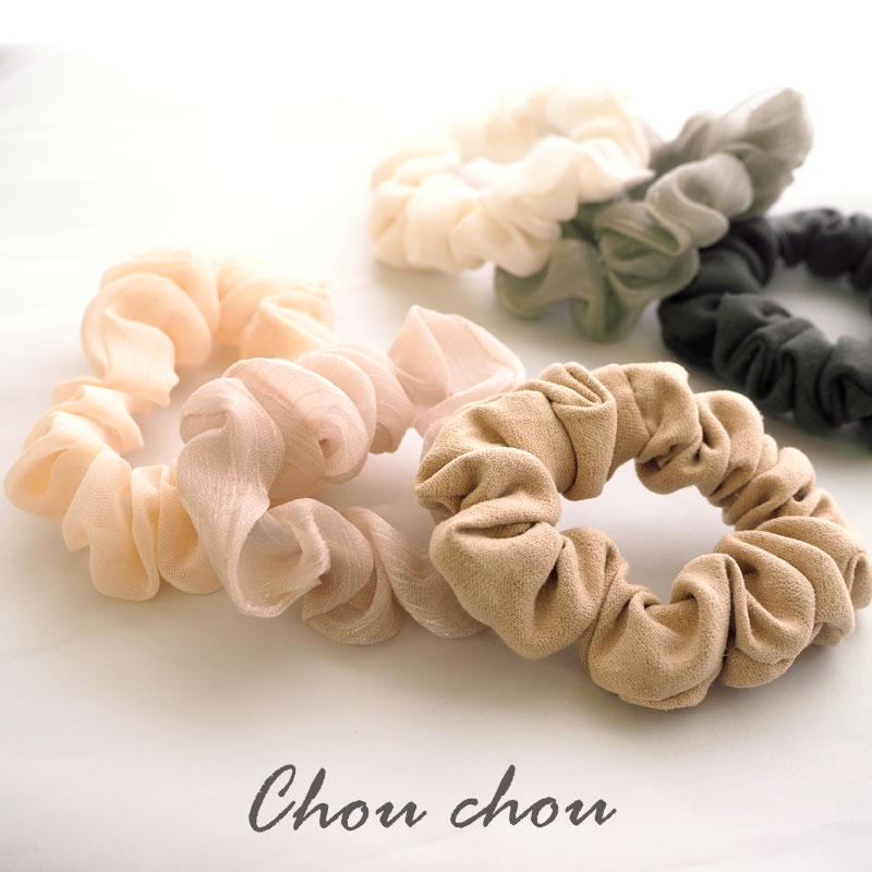 【3個セット】ミニ シュシュ 異素材 3点セット 跡がつかない ヘアアクセサリー ヘアアクセ レディース まとめ髪 女性 プレゼント ギフト カジュアル おしゃ...