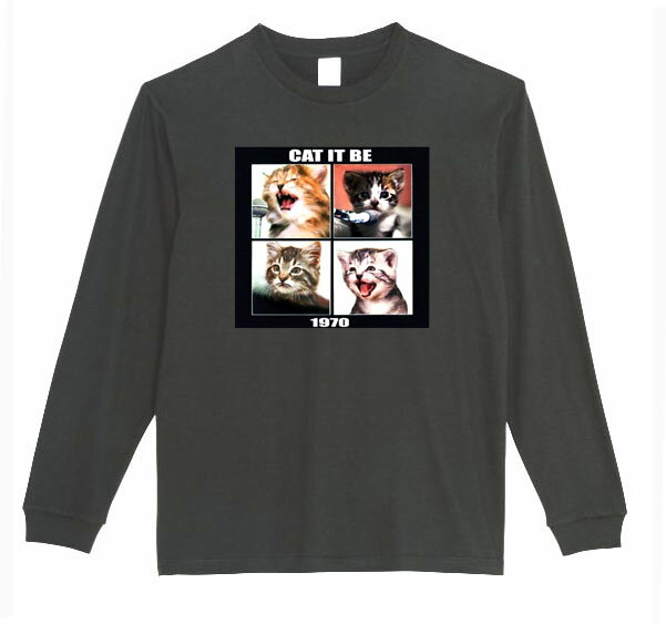 ［PARODYS］ 5.6ozキャットイットビー長袖Tシャツ おもしろいTシャツ プレゼント おもしろパ ロディ うける 飲み会 父の日 敬老の日