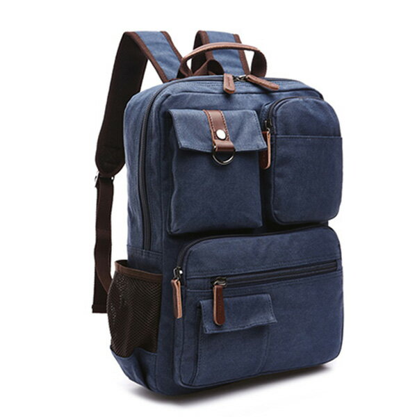 【スーパーSALE半額アイテム】MY BAG リュックサック ディパック収納力抜群 大容量 上質 キャンバス 帆布 メンズ 通学 旅行 出張 鞄かばん 8678a 5色から選択可