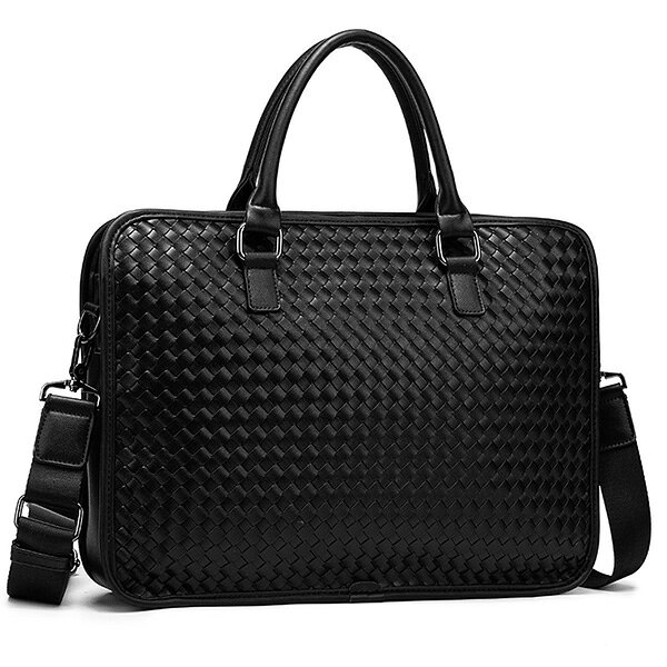 【お買い物マラソン30%OFF】MY BAG ブリーフケース ビジネスバッグ メッセンジャーバッグ メンズ 上質厚手レザー 2way A4書類 15PC対応 パソコンバッグ ショルダーバッグ 男性用 通勤 出張 旅行鞄 ブラック 新生活 父の日 誕生日 クリスマス 実用的 ギフト プレゼント blazonry-10003567 BLAZONRY サンプル画像2
