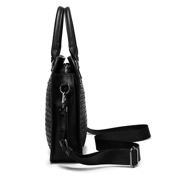 【お買い物マラソン30%OFF】MY BAG ブリーフケース ビジネスバッグ メッセンジャーバッグ メンズ 上質厚手レザー 2way A4書類 15PC対応 パソコンバッグ ショルダーバッグ 男性用 通勤 出張 旅行鞄 ブラック 新生活 父の日 誕生日 クリスマス 実用的 ギフト プレゼント blazonry-10003567 BLAZONRY サンプル画像3