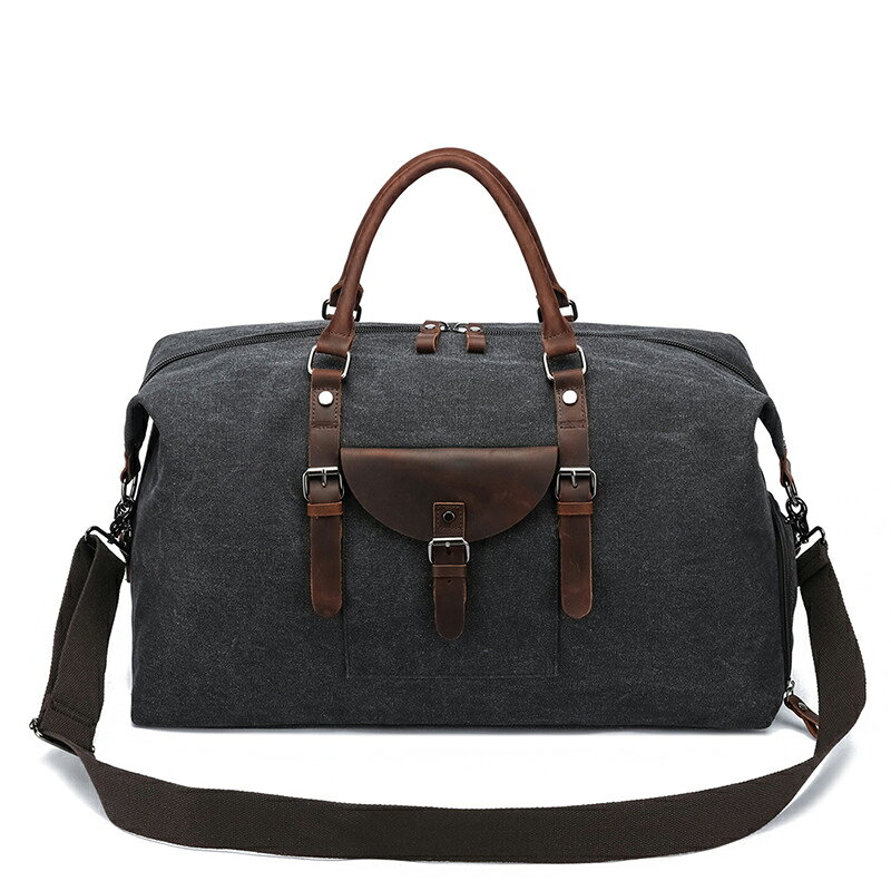 【お買い物マラソン割引対象】MY BAG ボストンバッグ 2way 15PC収納 A4書類 ショルダーバッグ 旅行鞄 超大容量 ビジネス 牛革本革 キャンバス 帆布 ズック メンズ 男女兼用 ショルダー付き 修学旅行 出張 アウトドア 4日3泊 新生活 実用的 blazonry-10004361 BLAZONRY サンプル画像3