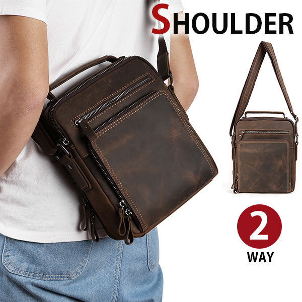 【GW限定グーポンあり】MY BAG ショルダーバッグ メンズ 斜めがけ 厚手本革 牛革 オイルレザー 経年変化 アウトドア 肩掛けかばん メッセンジャーバッグ カジュアル おしゃれ 通勤 大容量 iPad収納 新生活 父の日 誕生日 クリスマス 実用的 ギフト プレゼント