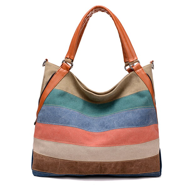 【スーパーSALE半額対象】MY BAG トートバッグ レディース マルチカラー 2WAY 斜めがけ ショルダーバッグ 旅行鞄かばん キャンバス 帆布 ズック 旅行出張 エコバッグ 通学 通勤 アウトドア A4書類鞄 15PC収納 5色選 新生活 母の日 誕生日 クリスマス ギフト プレゼント blazonry-10004029 BLAZONRY サンプル画像2
