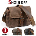 【クーポンあり】MY BAG ショルダーバッグ メッセンジャーバッグ 上質防水キャンバス 帆布 ズック オイルレザー付き メンズ 斜めがけ ipad収納 通学 ...