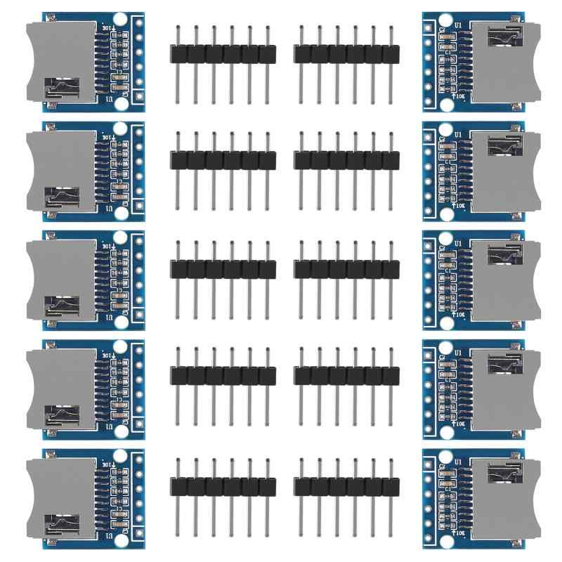 ACEIRMC マイクロSD SDHC TFカードアダプターリーダーモジュール SPIインターフェースレベル変換チップ付き Arduino用 10個