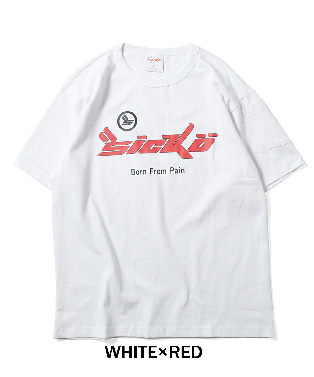 SICKO - Born From Pain シッコ 半袖Tシャツ カレッジロゴ プリント ダンサーファッション ストリート ヒップホップ ラッパー アメカジ カジュアル アウトドア キャンプ スポーツ ダンス ブランド BORN FROM PAIN TEE SI001 RED WHITE BLACK PINK NAVY ★★ bleecker-10051198 ラファイエット楽天市場店 サンプル画像2