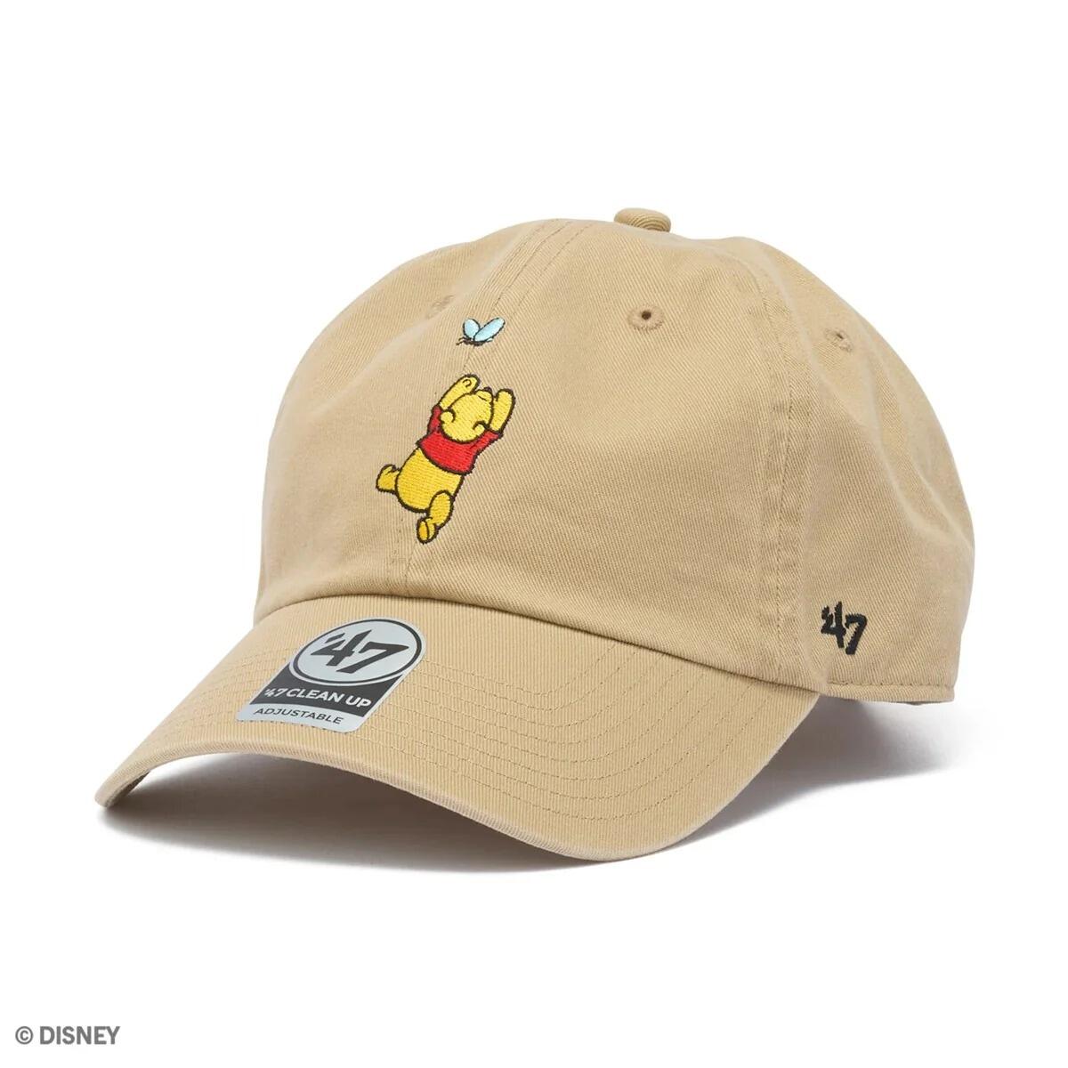 47 BRAND フォーティーセブン キャップ ストリート アウトドア カジュアル ファッション メンズ レディース CLEAN UP Winnie-the-Pooh Pooh KHAKI 14920462 47A-CLPDISPOOFLY-CTGW-KHA