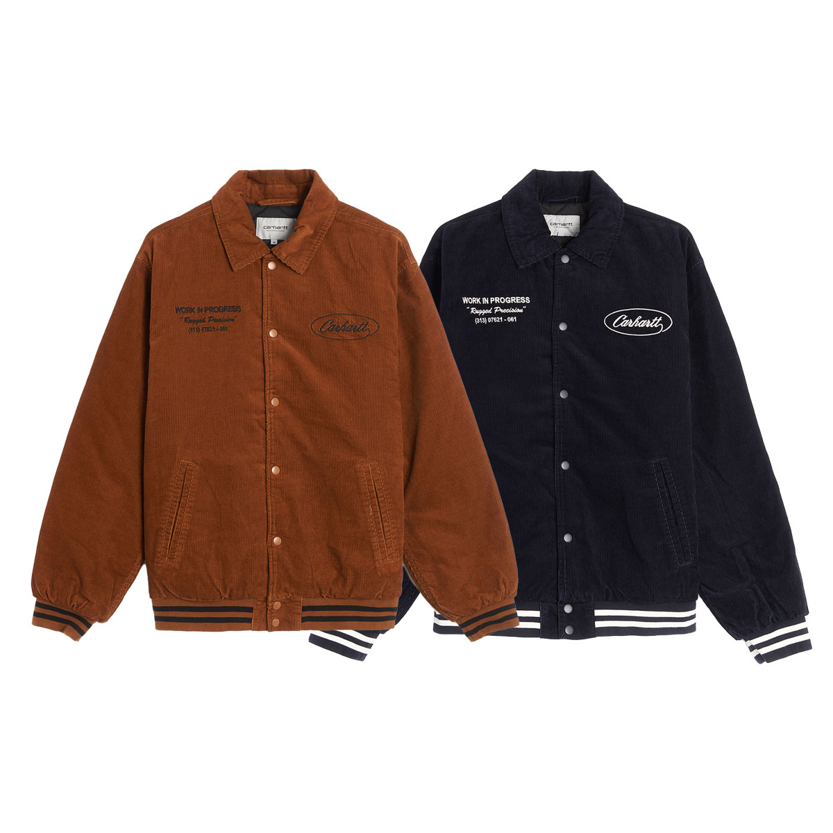 CARHARTT WIP カーハート ワークインプログレス コーデュロイ ジャケット ストリート ヒップホップ ラッパー ダンサー アメカジ ミリタリー ワーク カジュアル アウトドア キャンプ ブランド RUGGED LETTERMAN JACKET I032436 ★★