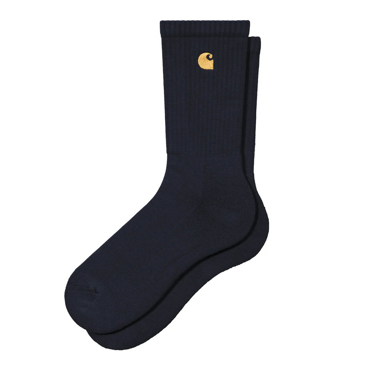 樂天商城 - CARHARTT カーハート ソックス ストリート スケーター CHASE SOCKS Dark Navy / Gold I036747-00HXX
