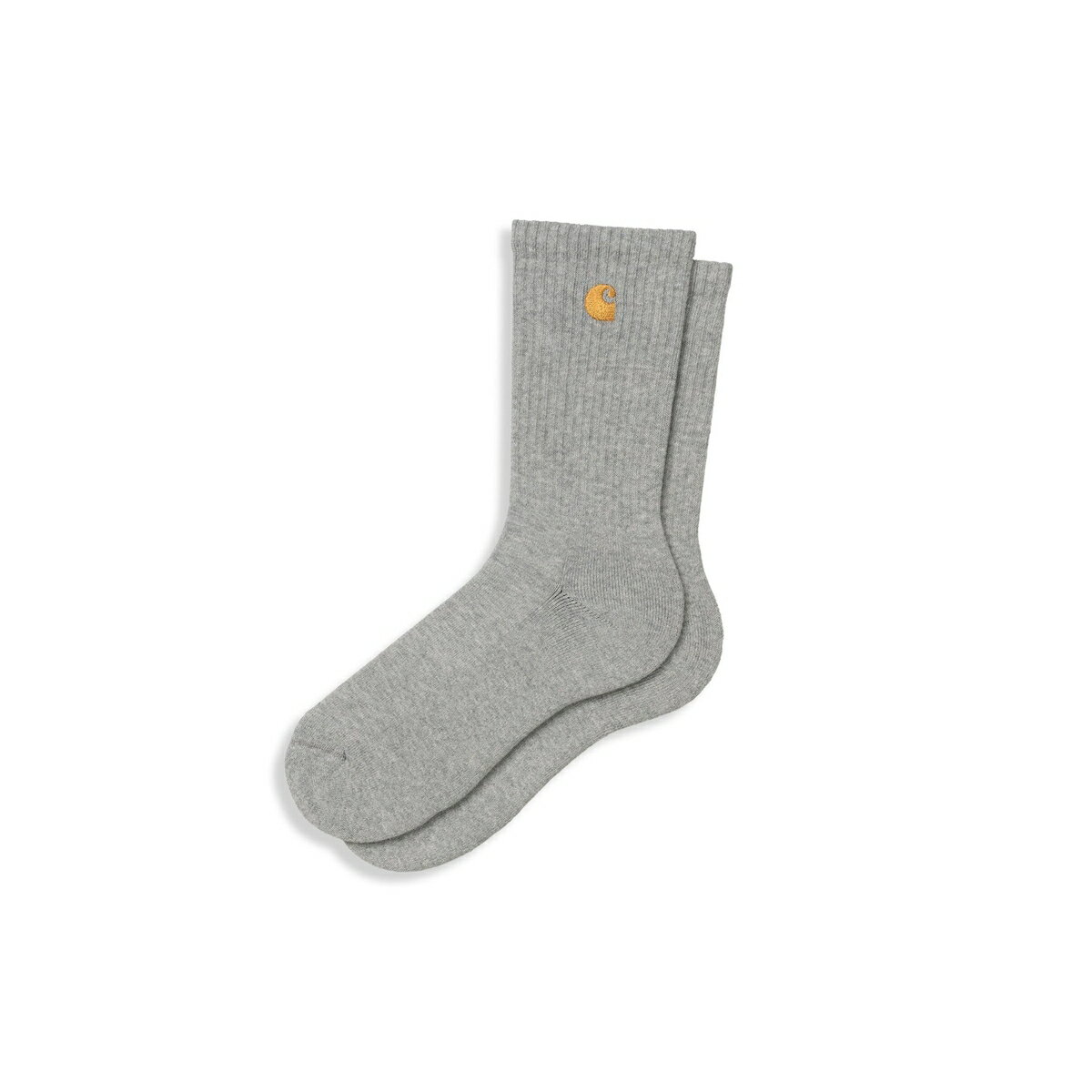 樂天商城 - CARHARTT カーハート ソックス ストリート スケーター CHASE SOCKS Grey Heather / Gold I036747-00MXX