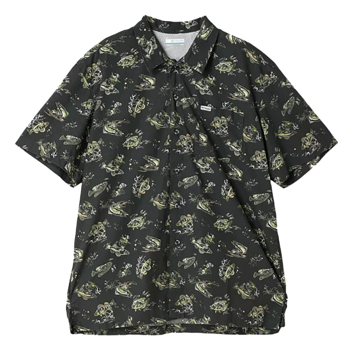 COLUMBIA コロンビア 開襟シャツ ロゴ プリント ダンサー アメカジ カジュアル アウトドア キャンプ スポーツ ブランド TROLLERS BEST SS SHIRT CYPRESS FRESHFISH FM7011-017
