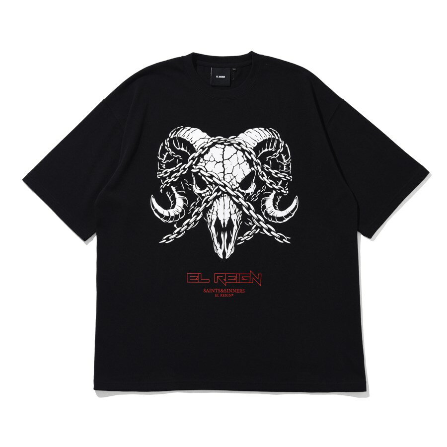 樂天商城 - EL REIGN エルレイン Tシャツ ストリート スケーター “G.O.A.T.” SKULL SHORT SLEEVE EL26SS-015