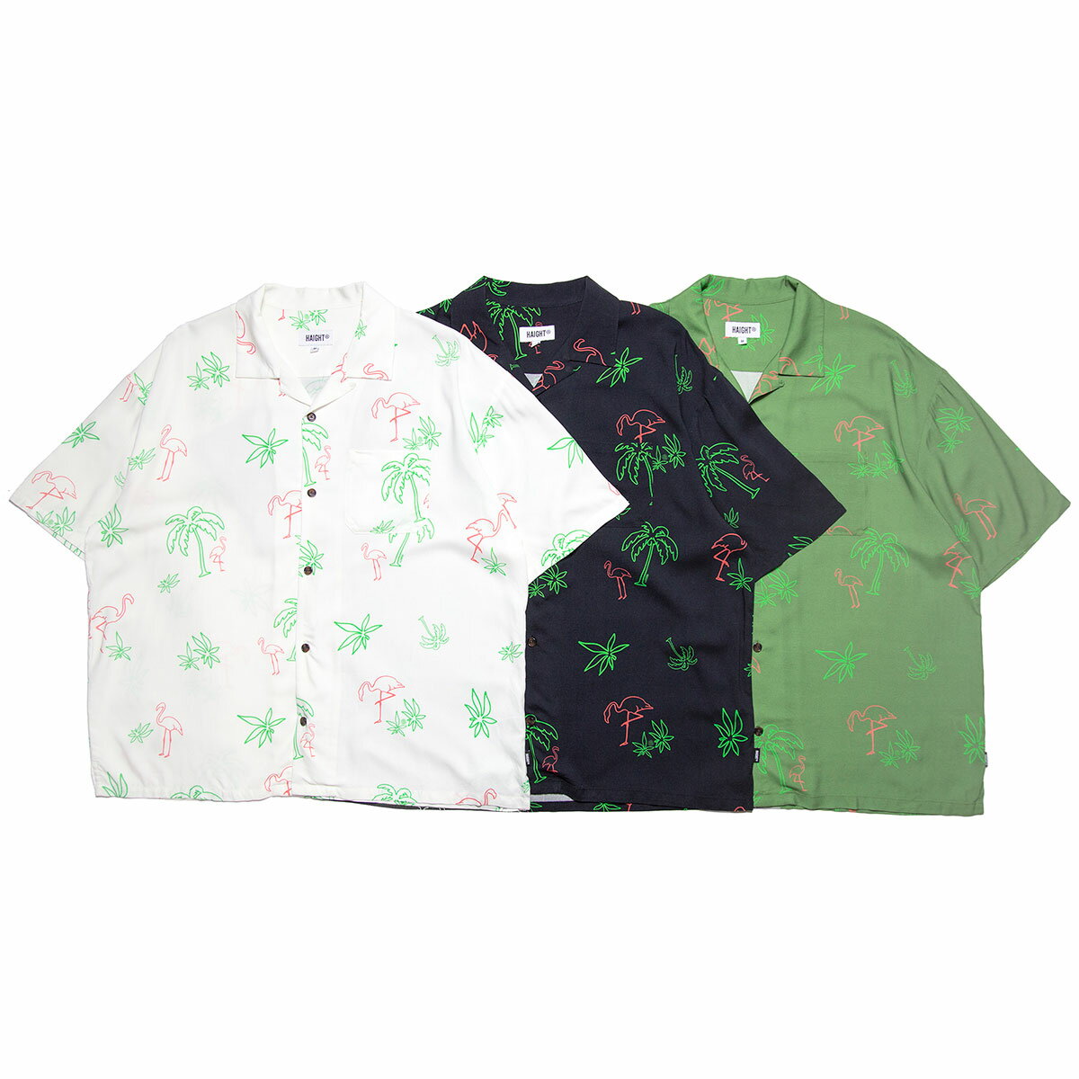 HAIGHT ヘイト シャツ 半袖 ストリート スケーター LVC NEON LIGHT RAYON SHIRT HTSS-264003