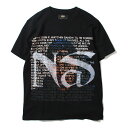 LOOSE × Nas ルーズ × ナズ Tシャツ 半袖 グラフィック プリント ダンサーファッション ストリート ヒップホップ ラッパー アメカジ カジュアル アウトドア キャンプ スポーツ ダンス ブランド LOOSE×NAS THE WORLD IS YOURS TEE LO21SP-04 BLACK ブラック ★★