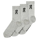 ON オン ソックス ロゴ ストリート ヒップホップ ラッパー ワーク カジュアル アウトドア キャンプ スポーツ ブランド Logo Sock High 3P U Heather Gray 2UF10311732