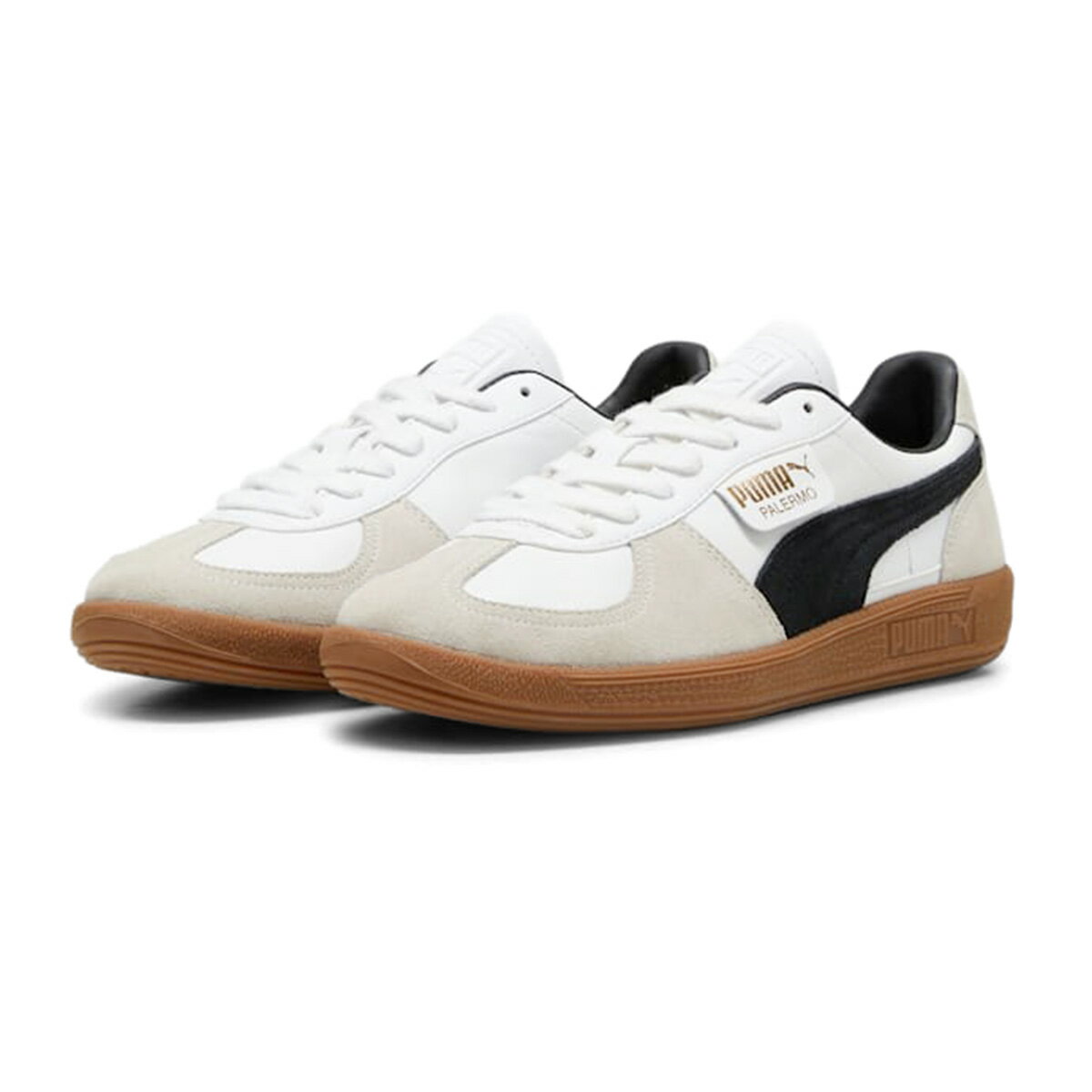 樂天商城 - PUMA プーマ スニーカー ストリート スケーター PALERMO LTH PUMA WHITE-VAPOR GRAY-GUM 396464-01