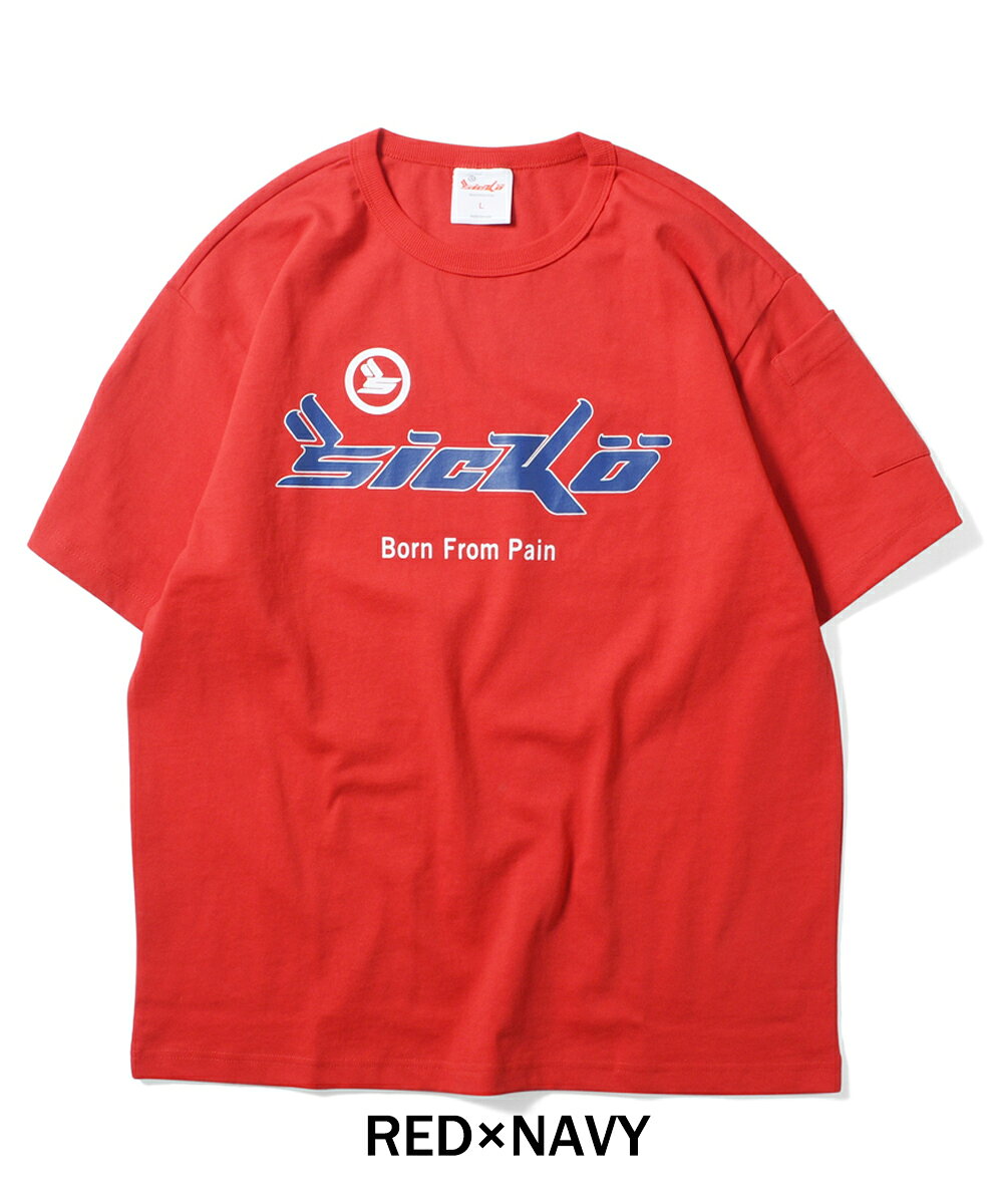 SICKO - Born From Pain シッコ 半袖Tシャツ カレッジロゴ プリント ダンサーファッション ストリート ヒップホップ ラッパー アメカジ カジュアル アウトドア キャンプ スポーツ ダンス ブランド BORN FROM PAIN TEE SI001 RED WHITE BLACK PINK NAVY ★★ bleecker-10051198 ラファイエット楽天市場店 サンプル画像3
