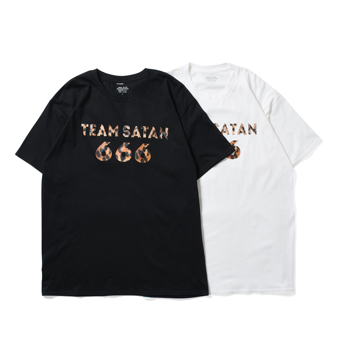 樂天商城 - TEAM SATAN SKATEBOARDING チームサタン スケートボーディング 666 TEE LEOPARD PRINT 半袖Tシャツ TS001-1-LE ★★