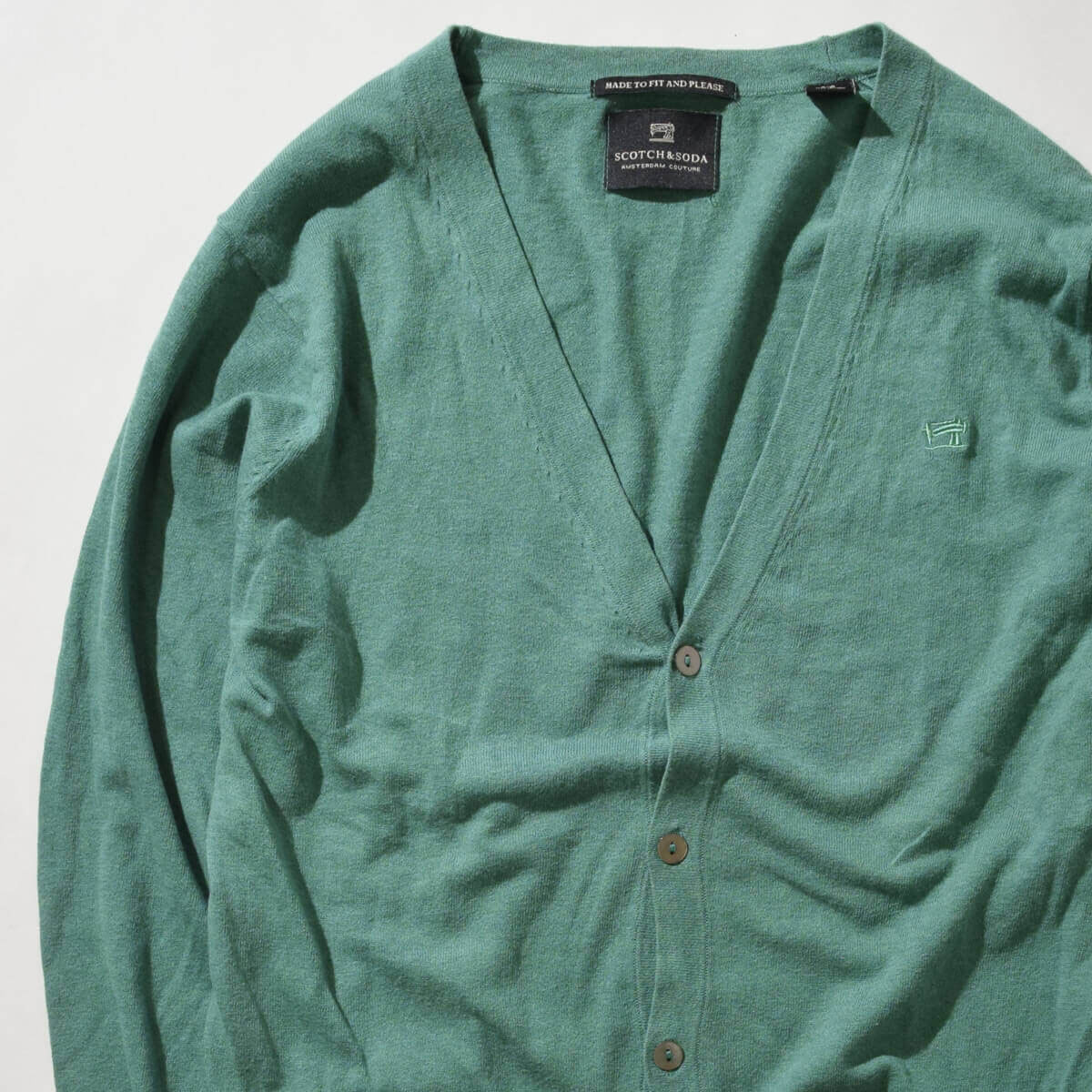 SCOTCH&SODA スコッチアンドソーダ CARSIGAN カーディガン GREEN グリーン S  メンズ ブランド 古着 US 買い付け ★★