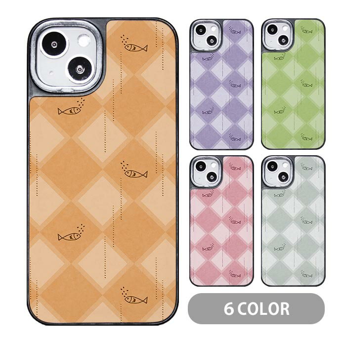 乐天商城 - スマホケース クッションケース TPU クッション素材 格子柄 チェック柄 ダイヤチェック 魚 小魚 海 iphone15 iphone14 iphone13 iphone12 pro iphone8 iPhoneケース TPU オシャレ かわいい 可愛い