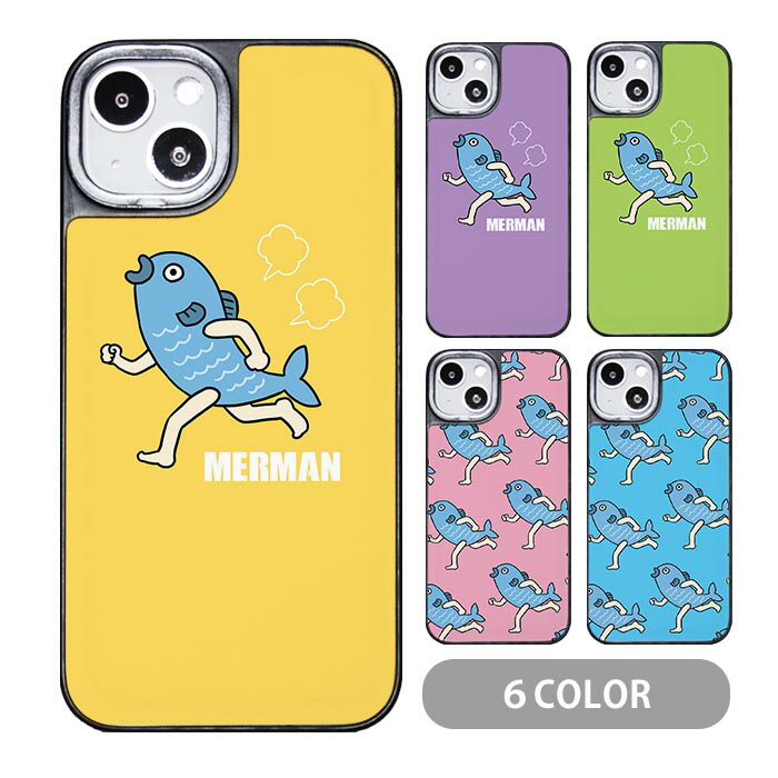 スマホケース クッションケース TPU クッション素材 半魚人 はんぎょじん 魚人 走る iphone15 iphone14 pro iphone13 iphone12 pro iphone8 iPhoneケース TPU オシャレ かわいい 可愛い