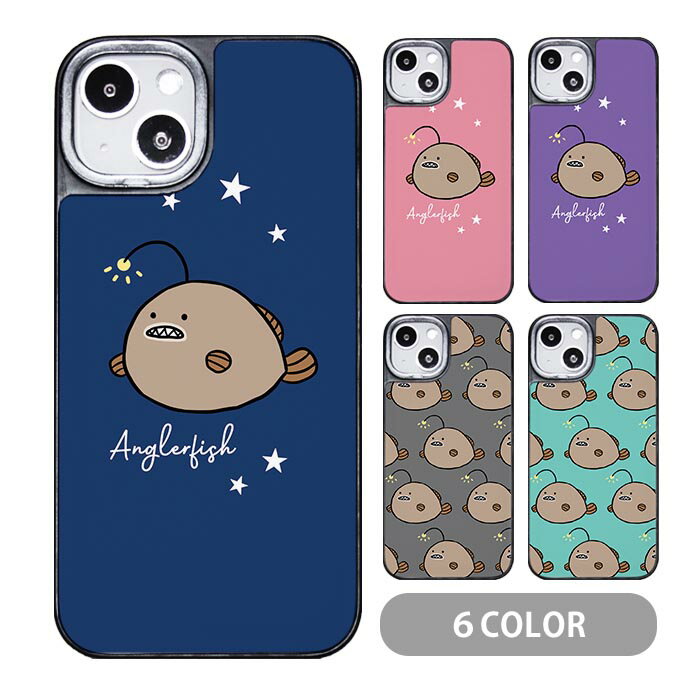 スマホケース クッションケース TPU クッション素材 アンコウ チョウチンアンコウ あんこう 提灯鮟鱇 ..