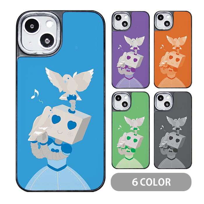 スマホケース クッションケース TPU クッション素材 ロボット ハト 鳩 ロボ 鳥 ハート iphone15 iphone14 pro iphone13 iphone12 pro iphone8 iPhoneケース TPU オシャレ かわいい 可愛い