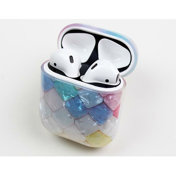 Airpods Airpods2 ケース カバー エアポッズ 大理石 シェル シリコン TPU エアーポッズ エアーポッズ2 カバー ケース おしゃれ かわいい 本体 装着 アップル イヤホン apple アクセサリー Airpods ケース ワイヤレスイヤホン bleeek-10001685 BleeeK サンプル画像2