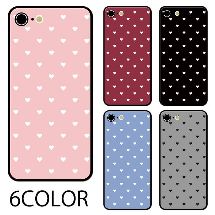 Rakuten - スマホケース ラウンド ガラス ハート ドット iphone17 iphone16 iphone15 pro iphone14 iphone13 iphone8 iPhoneケース TPU ガラスケース シンプル おしゃれ かわいい 可愛い 流行 背面ガラス 強化ガラス TPU ハードケース