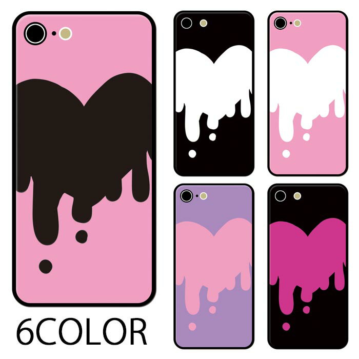 Rakuten - スマホケース ラウンド ガラス ハート iphone17 iphone16 iphone15 pro iphone14 iphone13 iphone8 iPhoneケース TPU ガラスケース シンプル おしゃれ かわいい 可愛い しずく ロック 溶ける 背面ガラス 強化ガラス TPU ハードケース