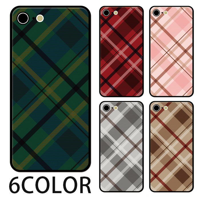 樂天商城 - スマホケース ラウンド ガラス チェック タータンチェック柄 iphone17 iphone16 iphone15 pro iphone14 iphone13 iphone8 iPhoneケース TPU ガラスケース オシャレ かわいい 背面ガラス 強化ガラス TPU ハードケース