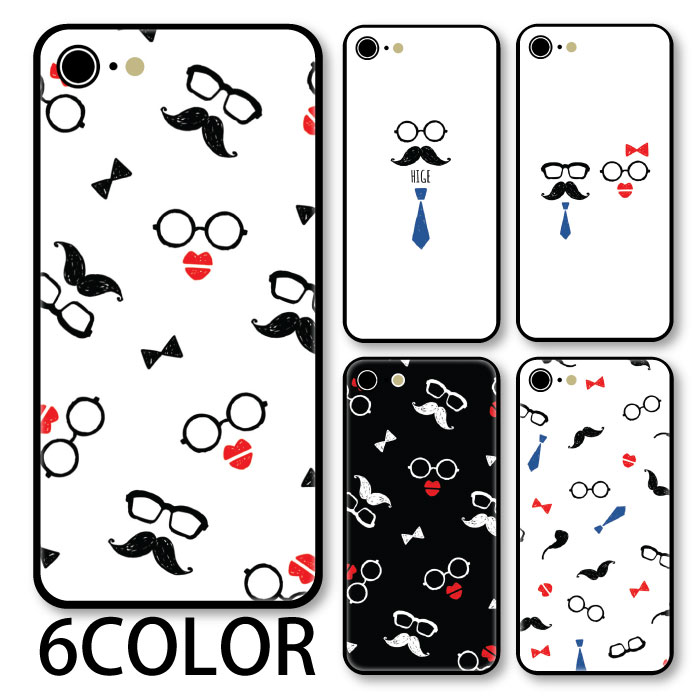 スマホケース ラウンド ガラス ヒゲ 髭 眼鏡 メガネ リボン ネクタイ iphone16 iphone15 pro iphone14 iphone13 iphone8 iPhoneケース TPU ガラスケース オシャレ かわいい 可愛い 背面ガラス 強化ガラス TPU ハードケース
