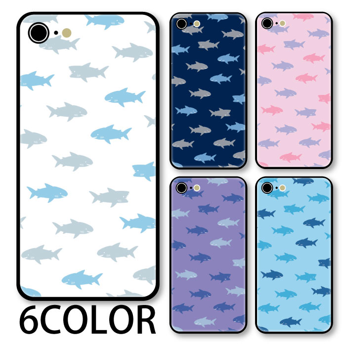 Rakuten - スマホケース ラウンド ガラス サメ 鮫 海の生き物 海 魚 iphone17 iphone16 iphone15 pro iphone14 iphone13 iphone8 iPhoneケース TPU ガラスケース オシャレ かわいい 可愛い 背面ガラス 強化ガラス TPU ハードケース