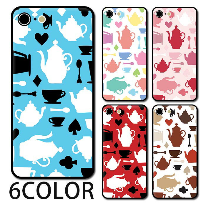 스마트폰 케이스 라운드 유리 앨리스 이상한 나라의 앨리스 티 파티 iphone17 iphone16 iphone15 pro iphone14 iphone13 iphone8 iPhone 케이스 TPU 유리 케이스 멋 귀여운 귀여운 뒷면 유리 강화 유리 TPU 하드 케이스